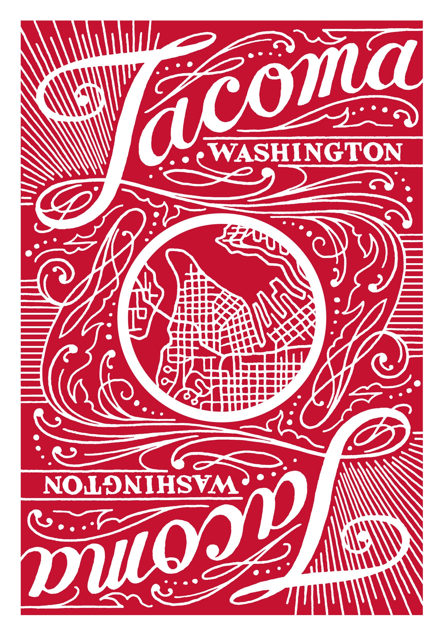 Tacoma Playing Cards - Red Deck